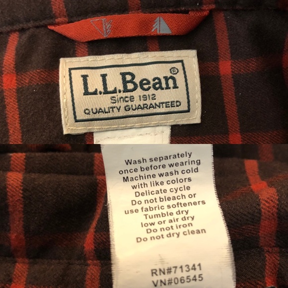 LL BEAN Men's Check Plaid Button Down Shirt Large - Picture 8 of 8